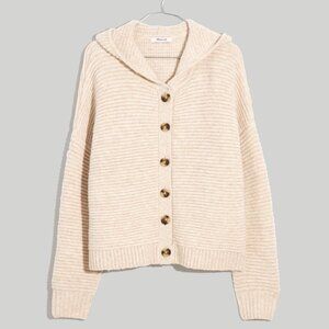 Madewell Hooded Crop Cardigan Sweater in Coziest Yarn